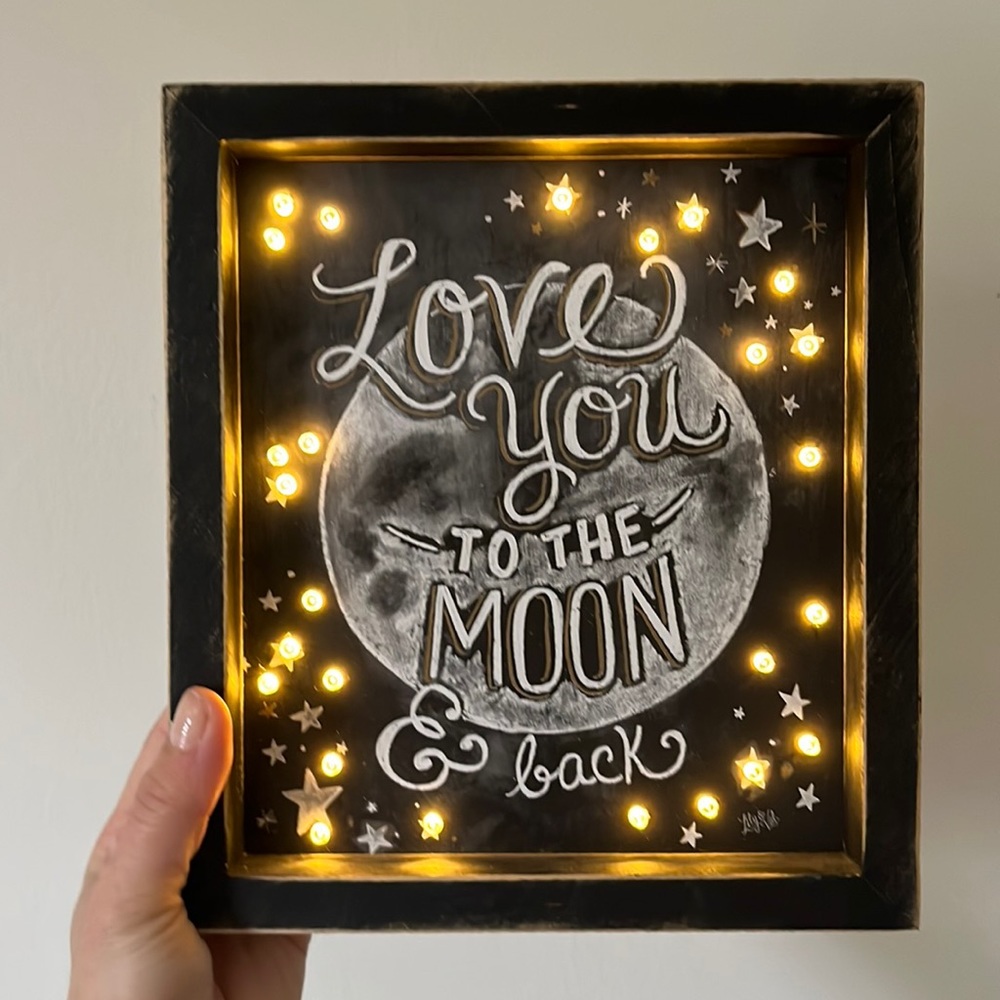 Love you to the moon and back decor LED lights